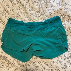 Lululemon turquoise shorts.